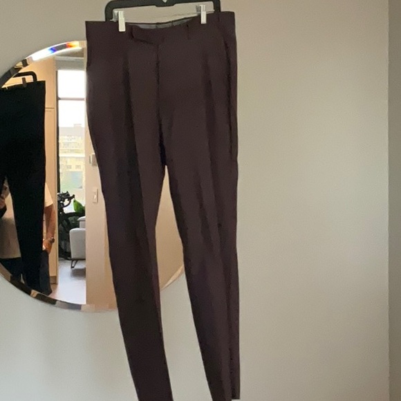 Men’s dress trousers , Maroon colour 100% wool. - Picture 2 of 9